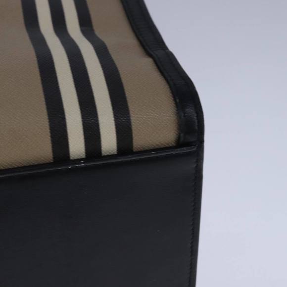 BURBERRY Nova Check Tote Bag PVC Leather Beige Auth 101908 - Picture 13 of 16